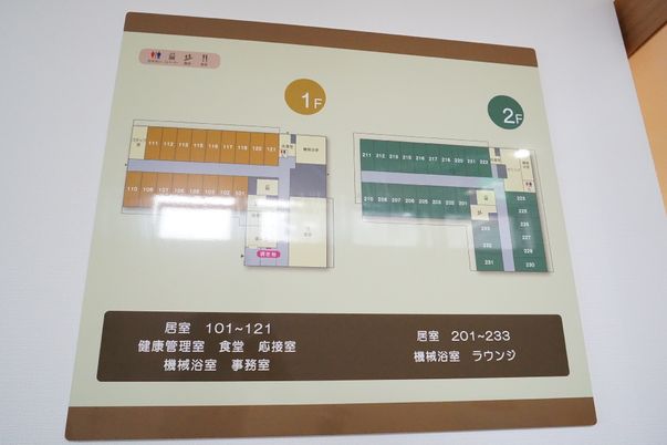 施設の案内板の図