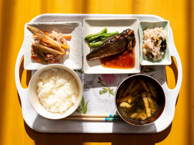 栄養満点の食事提供