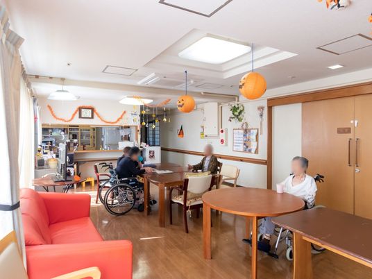 ハロウィン装飾の共有スペース
