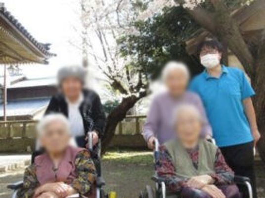 桜のある庭