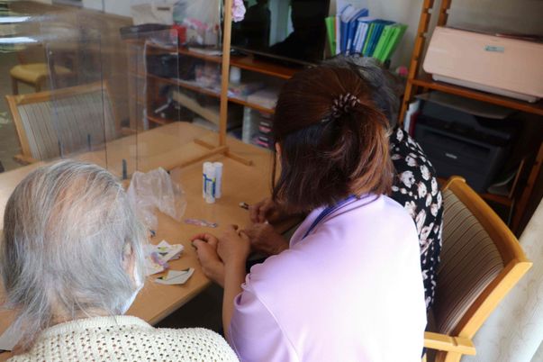 穏やかな室内での活動