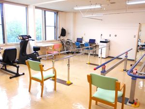 歩行訓練スペースのある機能訓練室  