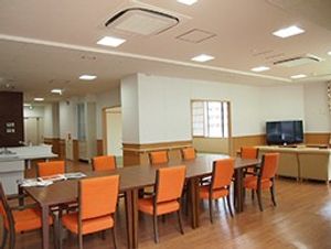 明るい食堂の室内  