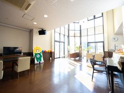 明るい共用スペース