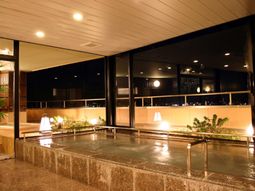 夜の落ち着いた浴場