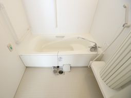 手すり付き清潔な浴室