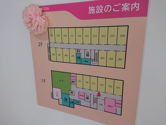 案内図を示す掲示物