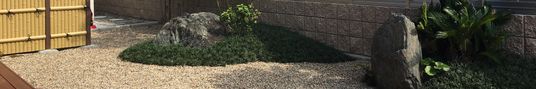 岩と植物の庭