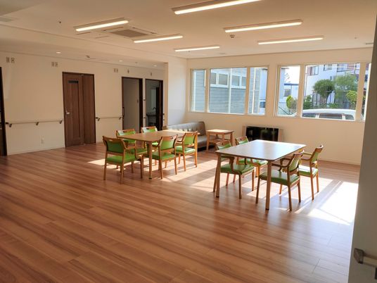 明るい共有スペース