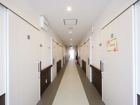 清潔な施設の廊下