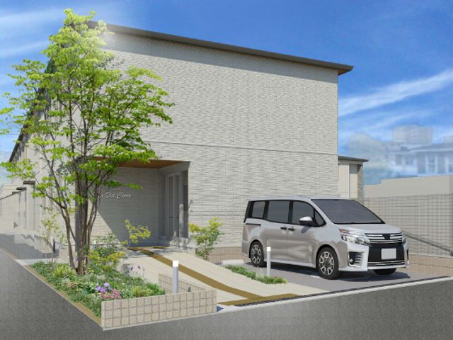 モダンな建物の外観 外観 緑に囲まれた落ち着いた雰囲気。快適な環境で働くことが可能です。