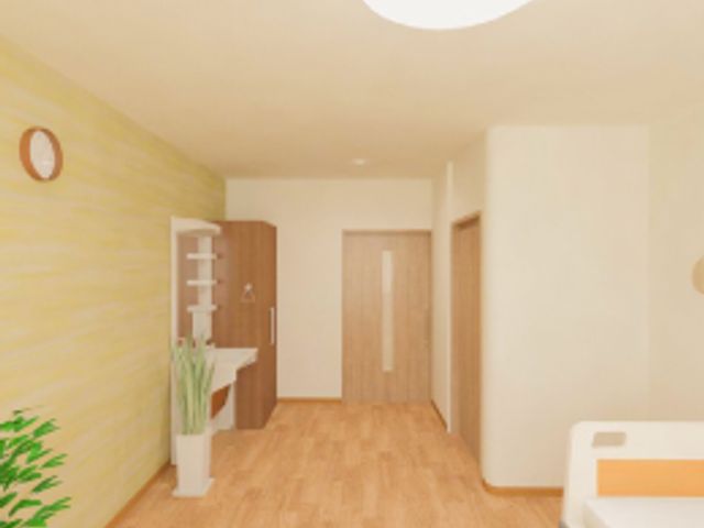 明るい居室 居室 自然光が差し込む、広々とした空間です。清潔感あふれるムードで、快適な生活が期待できます。