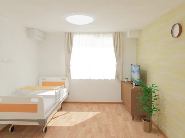 シンプルな居室 居室   自然光がたっぷり入る明るいお部屋です。快適な環境で、毎日を過ごしやすくなっています。