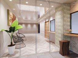 明るいエントランス空間