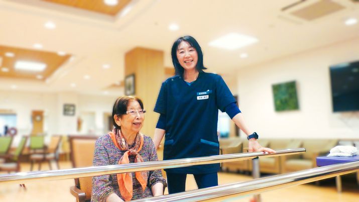 明るい空間の機能訓練室