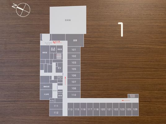 案内掲示のフロアプラン