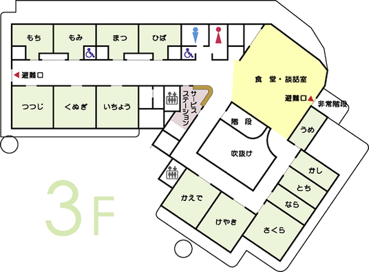 3階フロアの見取り図