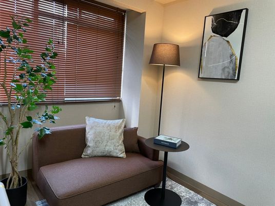 落ち着いた雰囲気の休憩室