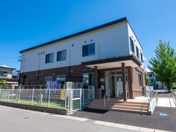 白と茶の外壁の建物