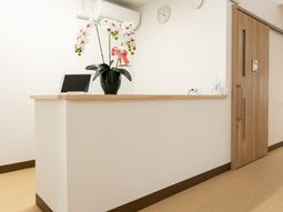 受付カウンターと観葉植物