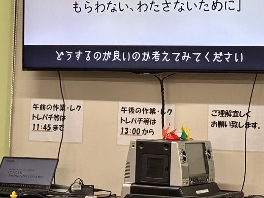 掲示物がある共有室  