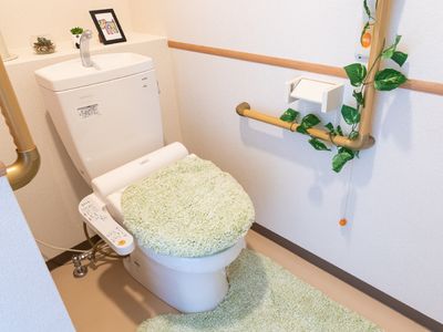 手すり付きトイレの様子