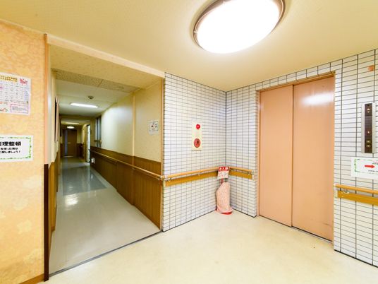 清潔な廊下とエレベーター