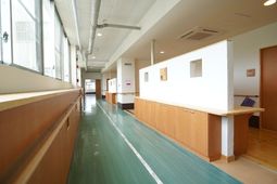 清潔な施設の廊下