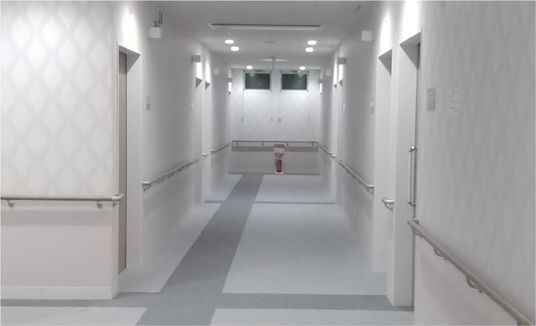 明るい廊下の様子