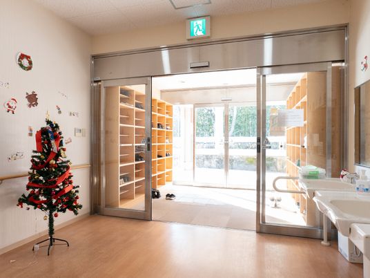 クリスマスツリーのある玄関