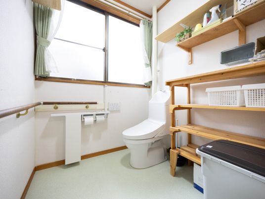手すり付きのトイレ