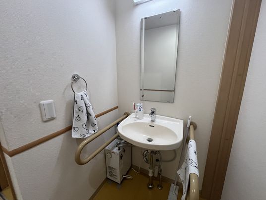 安全に配慮された洗面台