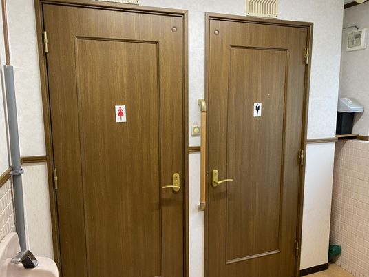 男女別トイレの扉