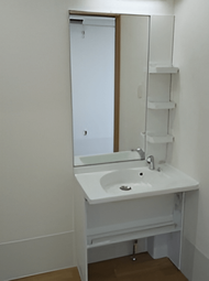 清潔な洗面スペース