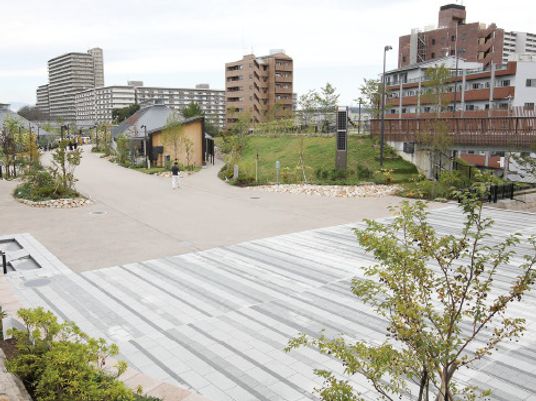 広々とした清潔な中庭