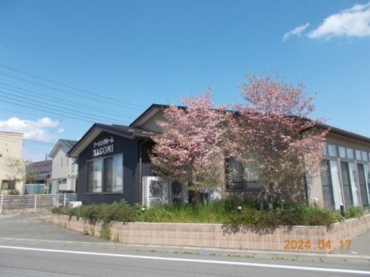 桜が咲くエントランス