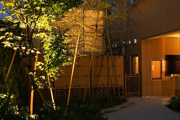 ゆったり過ごせる中庭