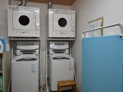 整備された洗濯エリア