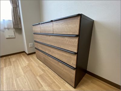 木製収納のある居室