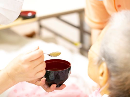食事のお世話をする様子