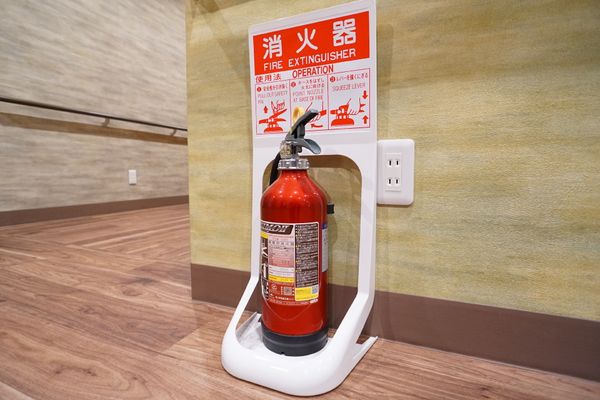 消火器と壁のディテール