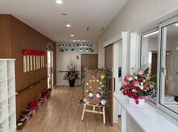 温かみのあるエントランス