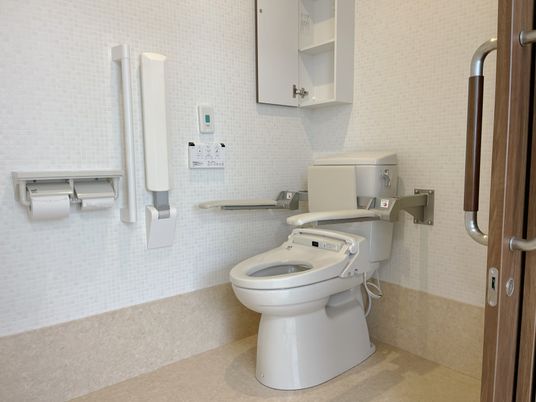 バリアフリー設計のトイレ
