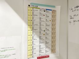 スケジュール表掲示