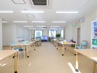明るい共有スペースの様子