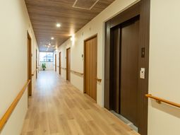 きれいな廊下とエレベーター