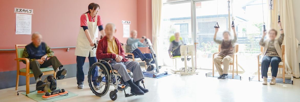 活気ある機能訓練室