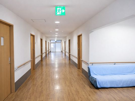 手すり付き廊下  