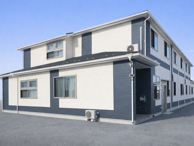 居室の外観 外観 シンプルでモダンなデザインが印象的です。涼しい色合いが落ち着いた雰囲気を醸し出しています。