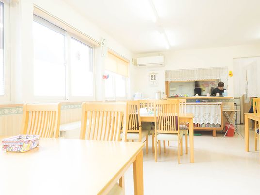 職員が働く食堂